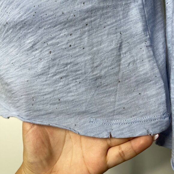 ATM Women's Light Blue Splatter Print Long Sleeve Crew Neck T-Shirt Size XS - Picture 11 of 11